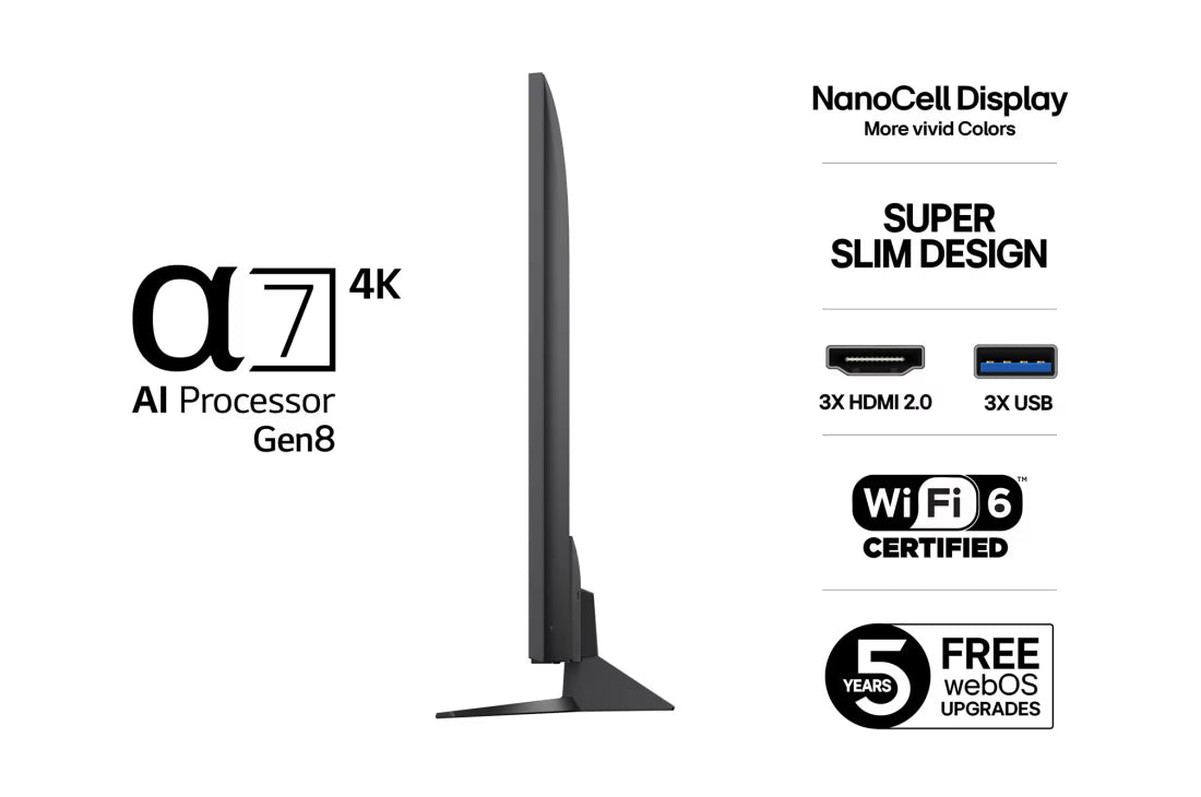 LG 65NANO82A6B 65-inch NanoCell 4K Smart TV Imazhi dytësor