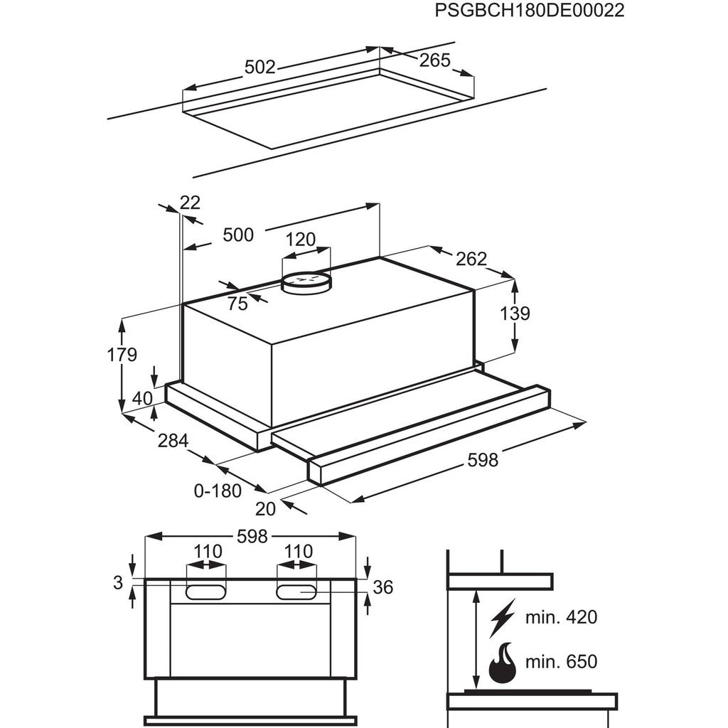 ELECTROLUX LFP326S Aspirator tërheqes