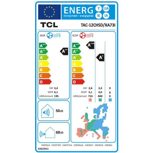 TCL 12CHSD/XA73IFS KONDICIONER INVERTER -20C