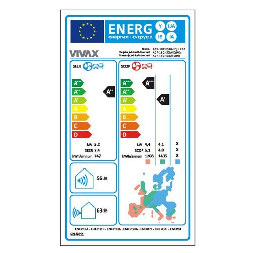 VIVAX ACP-18CH50AEQI/Os-Is Klime Montuese