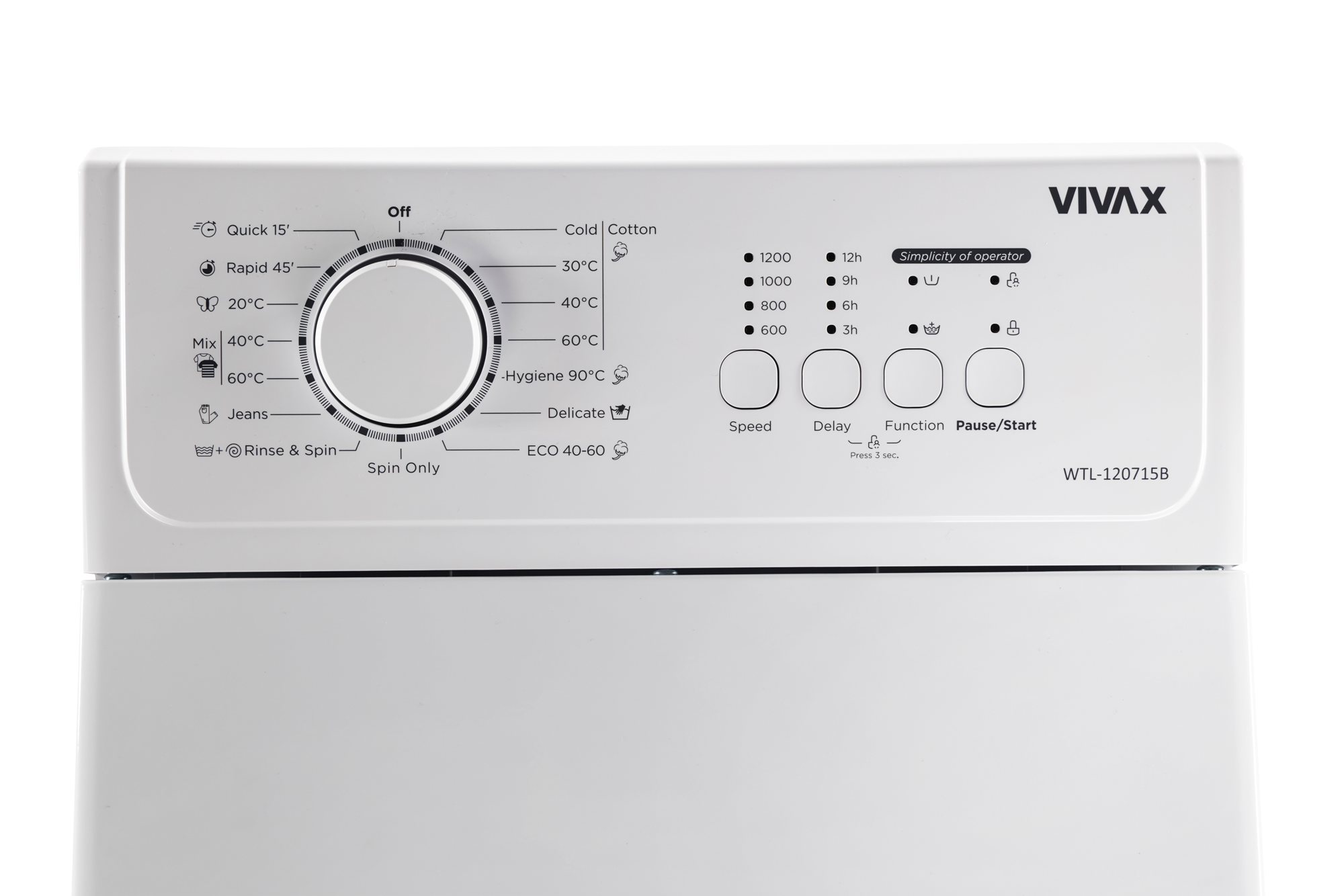 VIVAX WTL-120715CB, Lavatrice 7 Kg
