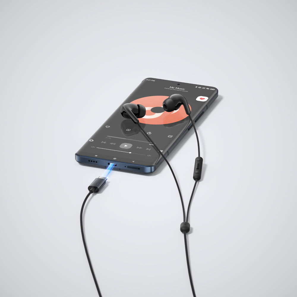 Xiaomi Type-C Earphones Black Imazhi dytësor