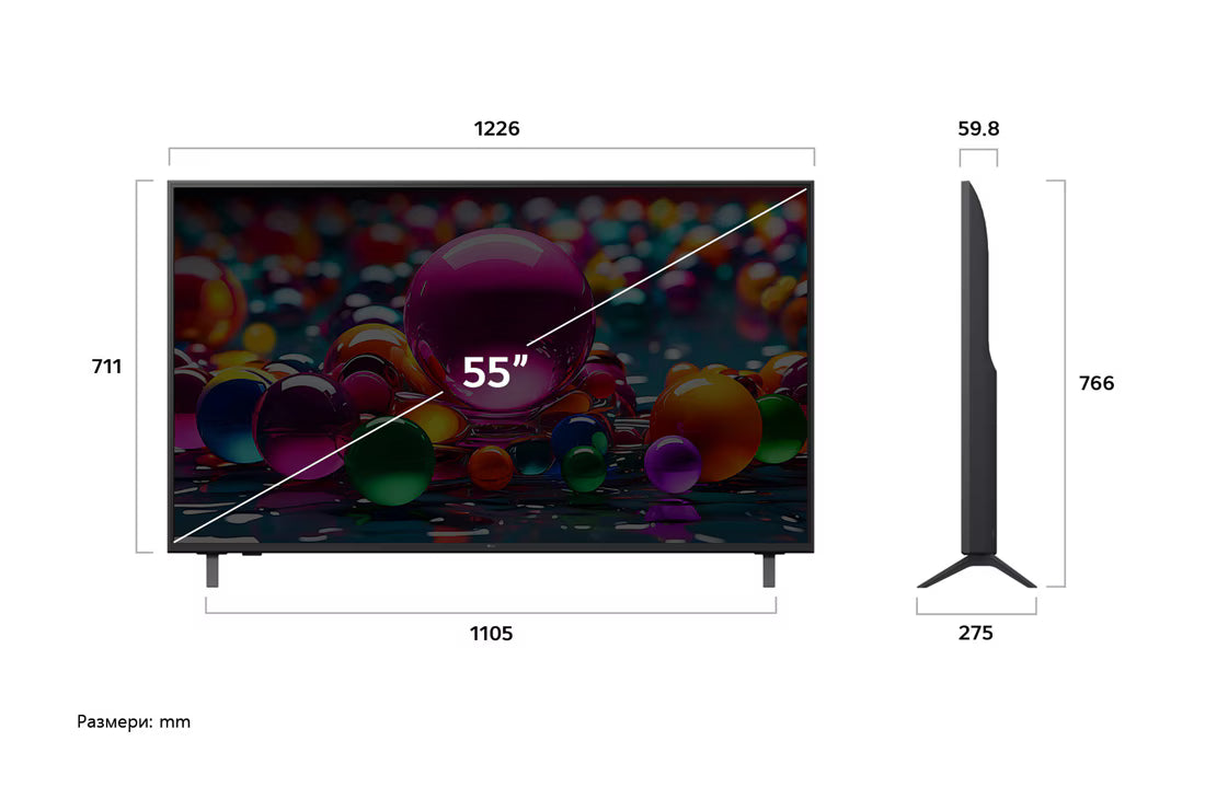 LG 55UA73003LA, Smart TV, 4k