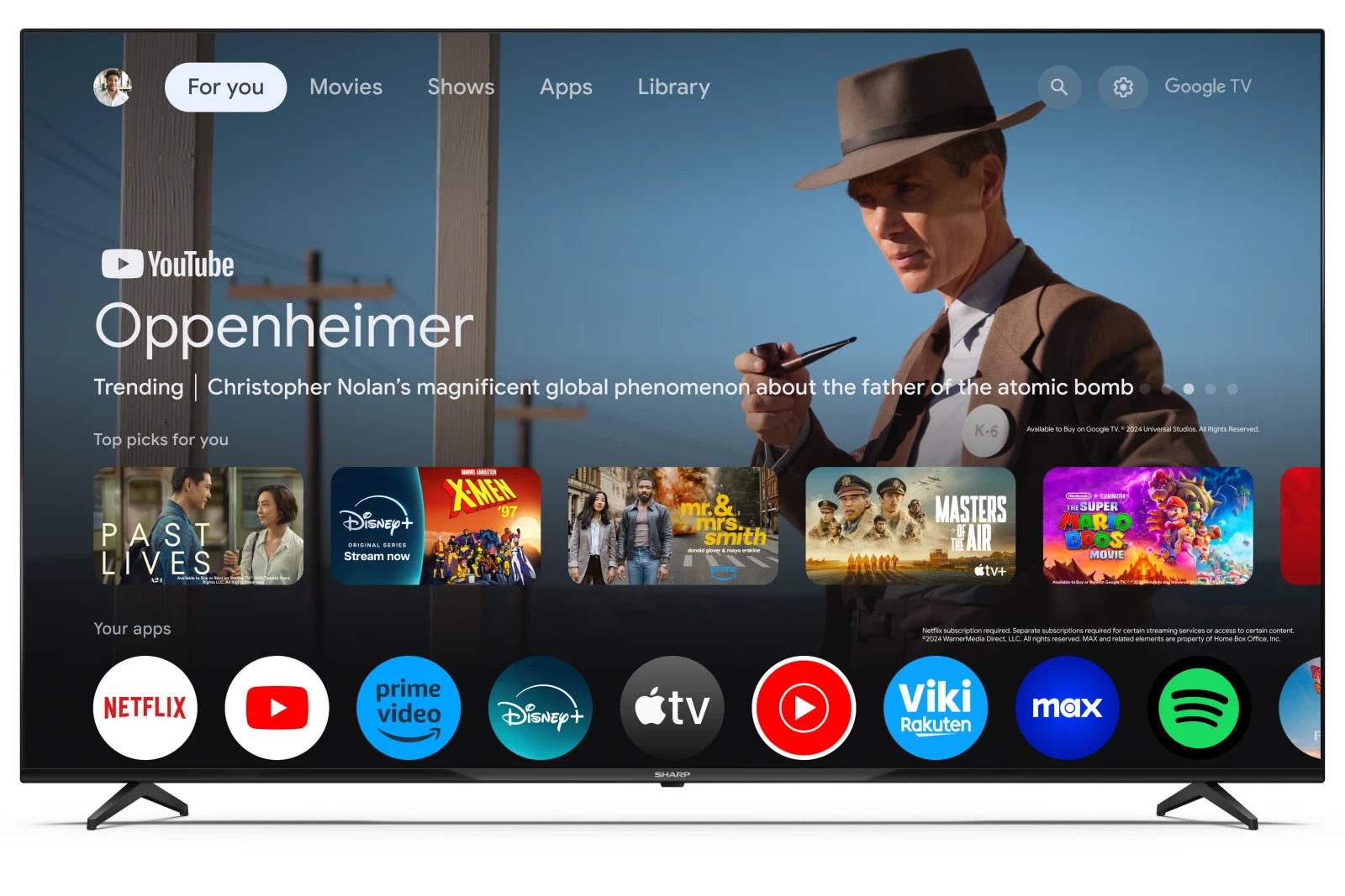 SHARP Google TV "70″ LED Ultra HD 4K Imazhi dytësor