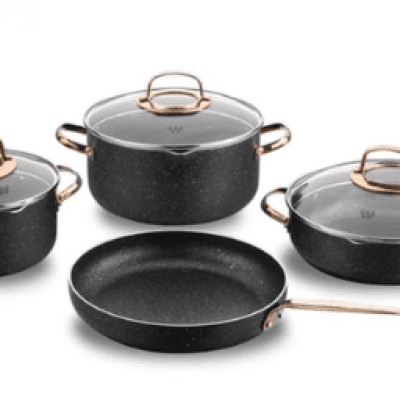 KORKMAZ A1371 GALAKSI SET TENGJERE 7PCS GRANIT