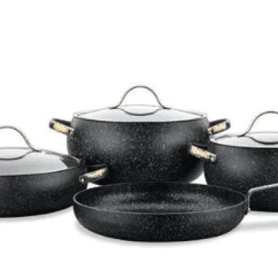 KORKMAZ A2610 BERILLA SET TENGJERE 7PCS GRANIT ZI-GOLD