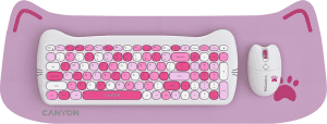 CANYON HSET-W6EN keyboard-mouse kitty edition PINK